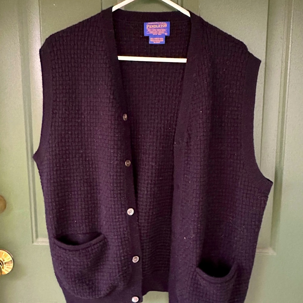 Pendelton Men’s Sweater Vest Large Blue